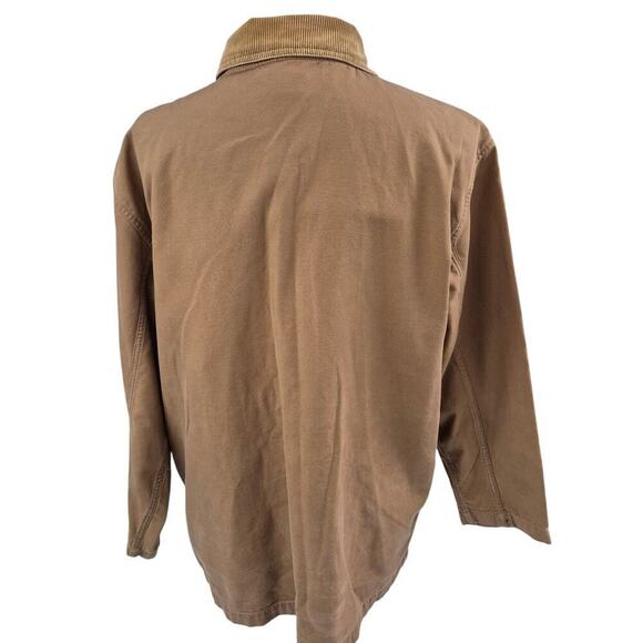 VTG 80s St Johns Bay Cotton Barn Coat  Partial Lining Corduroy Collar WOmens L - Picture 3 of 4